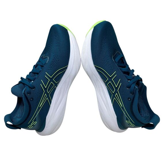 Asics Sporty Blue Sneakers 7.5 Gel Nimbus 25 Running Shoes Green - Picture 6 of 10